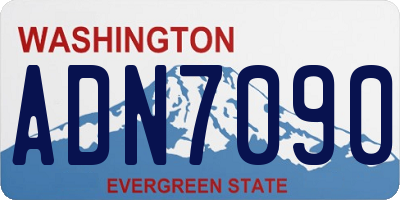 WA license plate ADN7090