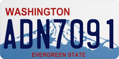 WA license plate ADN7091