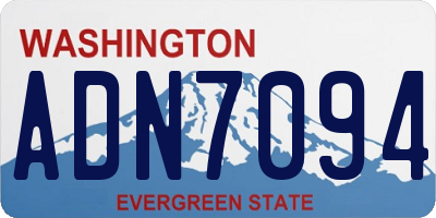 WA license plate ADN7094