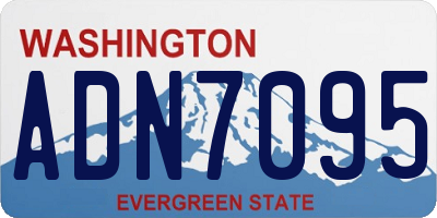 WA license plate ADN7095