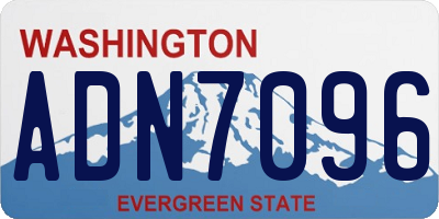 WA license plate ADN7096