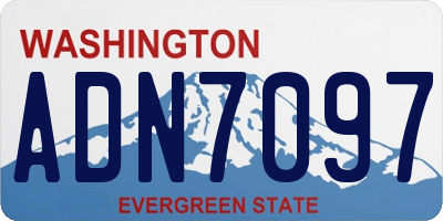 WA license plate ADN7097