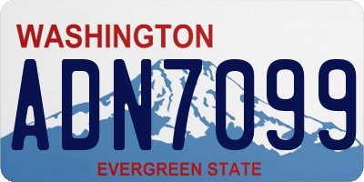 WA license plate ADN7099
