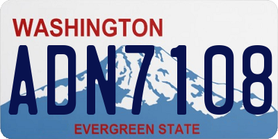WA license plate ADN7108