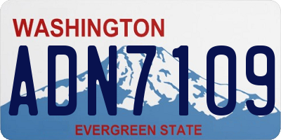 WA license plate ADN7109