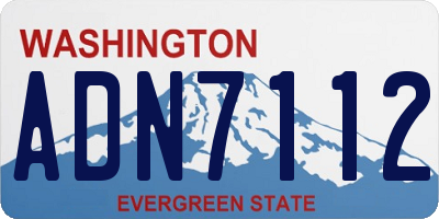 WA license plate ADN7112