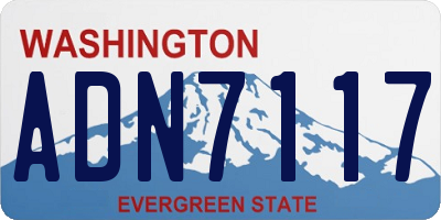WA license plate ADN7117