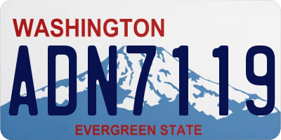 WA license plate ADN7119