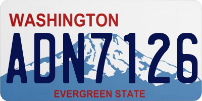 WA license plate ADN7126