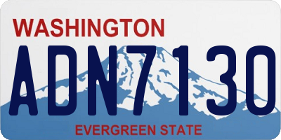 WA license plate ADN7130