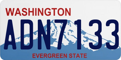 WA license plate ADN7133