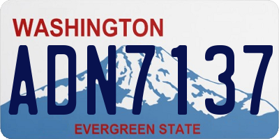 WA license plate ADN7137
