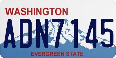 WA license plate ADN7145