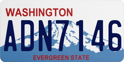 WA license plate ADN7146