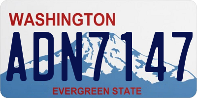 WA license plate ADN7147