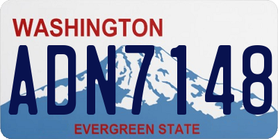 WA license plate ADN7148