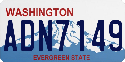 WA license plate ADN7149
