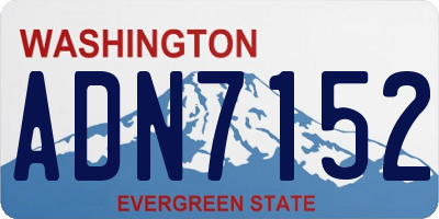 WA license plate ADN7152