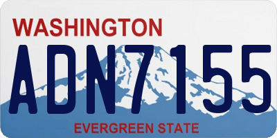 WA license plate ADN7155