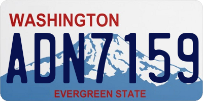WA license plate ADN7159