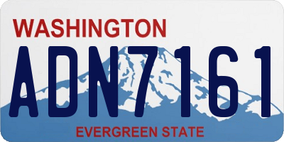 WA license plate ADN7161