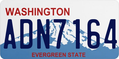WA license plate ADN7164