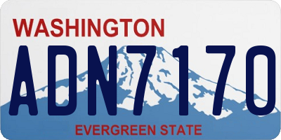 WA license plate ADN7170