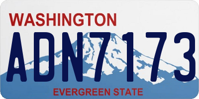 WA license plate ADN7173