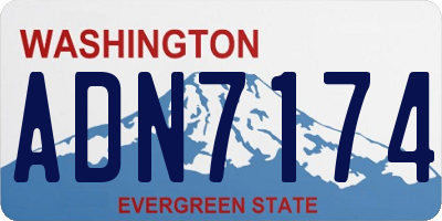 WA license plate ADN7174
