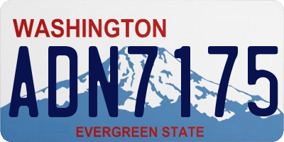 WA license plate ADN7175