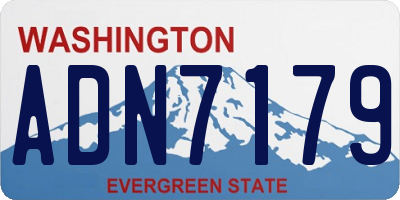WA license plate ADN7179