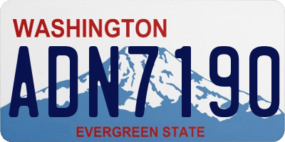 WA license plate ADN7190