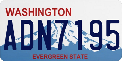 WA license plate ADN7195