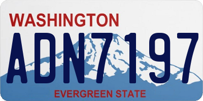 WA license plate ADN7197