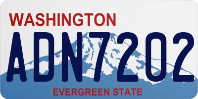 WA license plate ADN7202