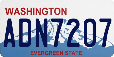 WA license plate ADN7207