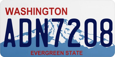WA license plate ADN7208