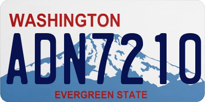 WA license plate ADN7210