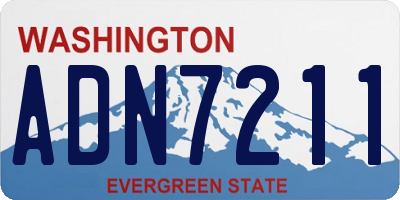 WA license plate ADN7211