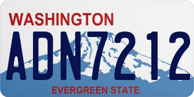 WA license plate ADN7212