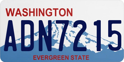 WA license plate ADN7215