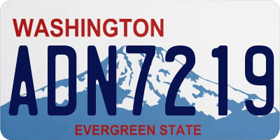 WA license plate ADN7219