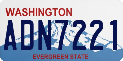 WA license plate ADN7221