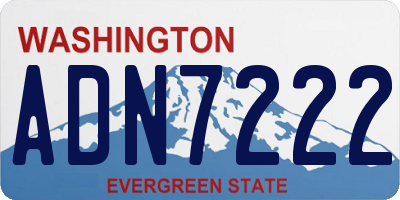 WA license plate ADN7222
