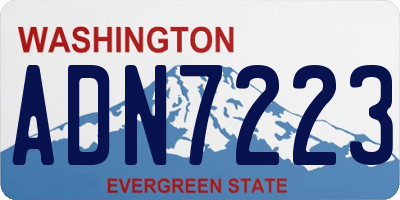 WA license plate ADN7223