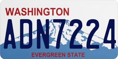 WA license plate ADN7224