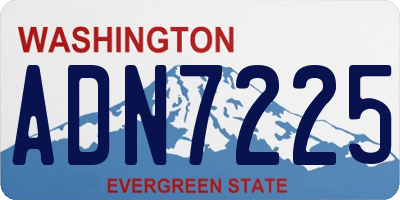 WA license plate ADN7225