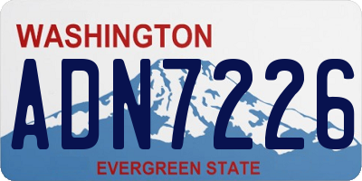 WA license plate ADN7226