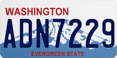 WA license plate ADN7229