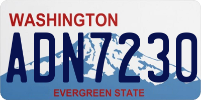WA license plate ADN7230